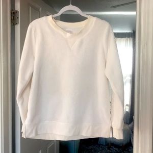 warm white sleepwear sweater size L bought from target color white
